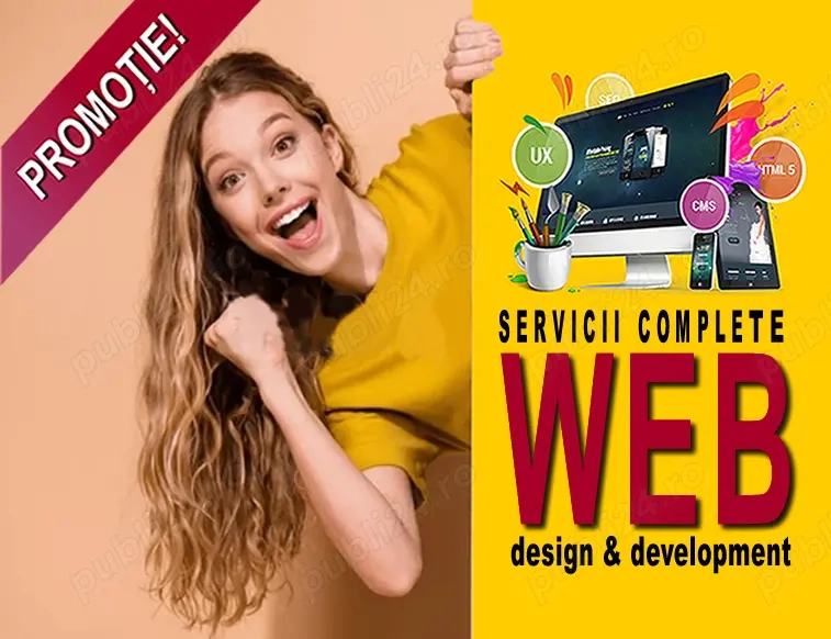 Servicii complete web, creare website, magazin online, web design, seo