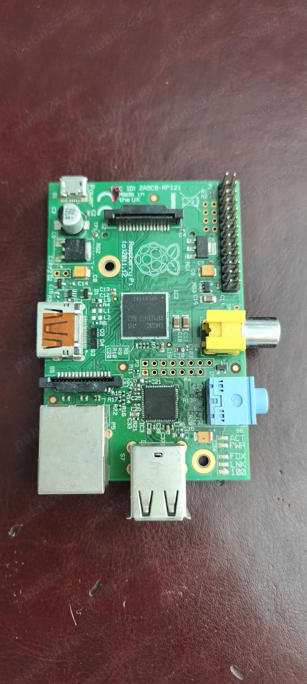 Raspberry PI 1 B 2.0 2012 BCM2835 SDRAM 512Mb LPDDR2 Card SD 16Gb