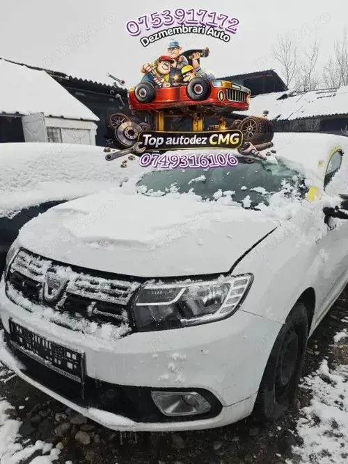 Dezmembrez Dacia Logan 2 an 2018 1.0 i Benzina cod B4d-B4 alb piese