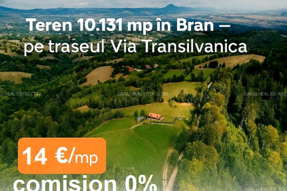 Comision0% Investitie turistica unica - Bran Sohodol 10131mp-Via Transilvanica