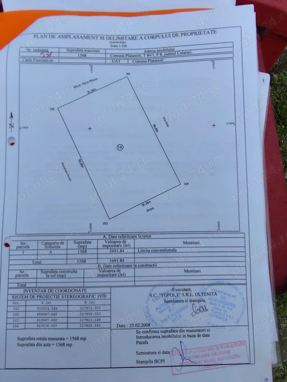 Plătărești teren intravilan - proprietar 