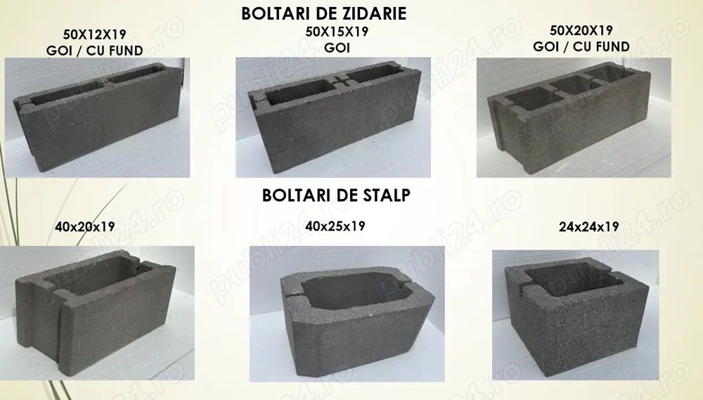 Boltari Vibropresati calitatea I