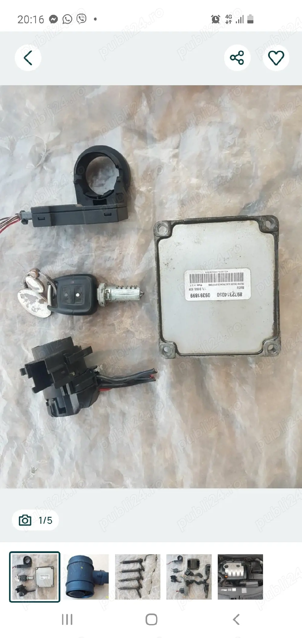 Piese Opel Astra, Corsa, Combo...kit pornire, Calculator pompa injectie, debilmetru, filtru aer si r