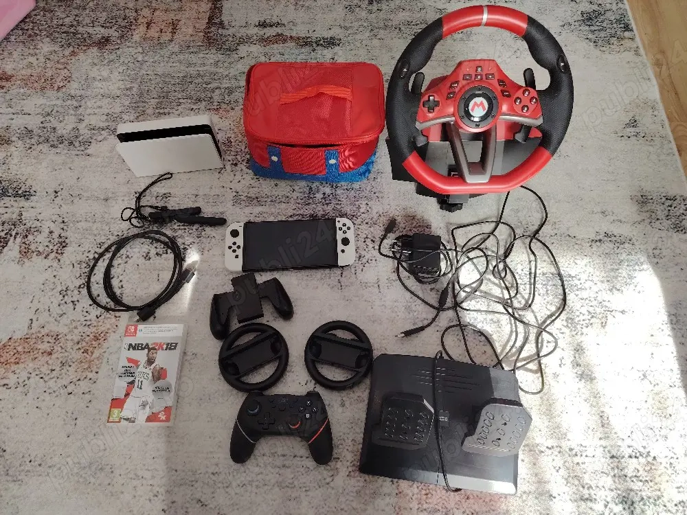 Nintendo Switch OLED + volan + pedale + controller !
