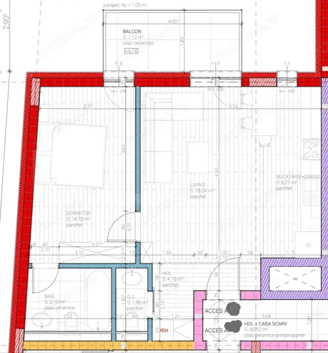 Apartament 2 camere, finisat, 52mp, bloc premium, Dambu Rotund