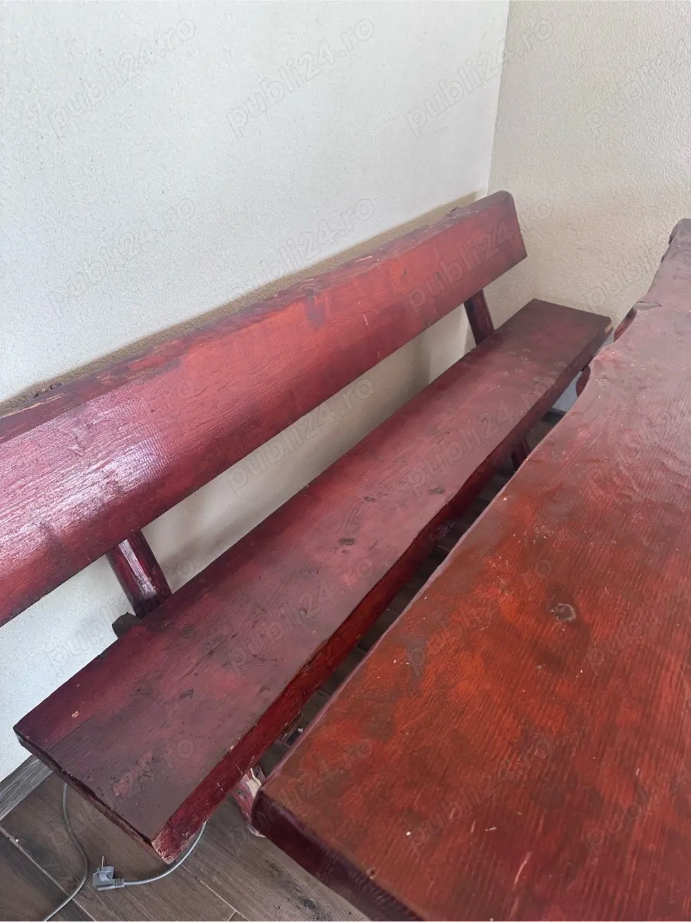 Mobilier foișor din lemn masiv complet   8 locuri