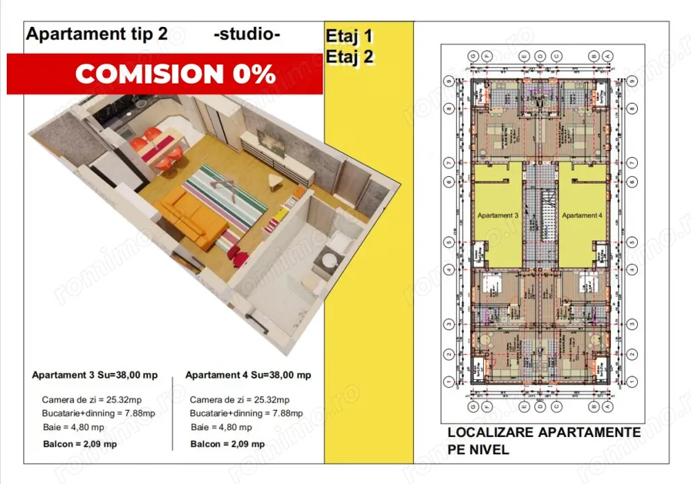 IMI Residence - Sanandrei - Comision 0 - Apartament cu o camera, 38 mp