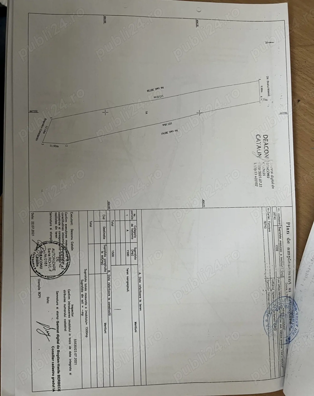 Teren intravilan Rm. Vâlcea Dealul Malului 1500mp   