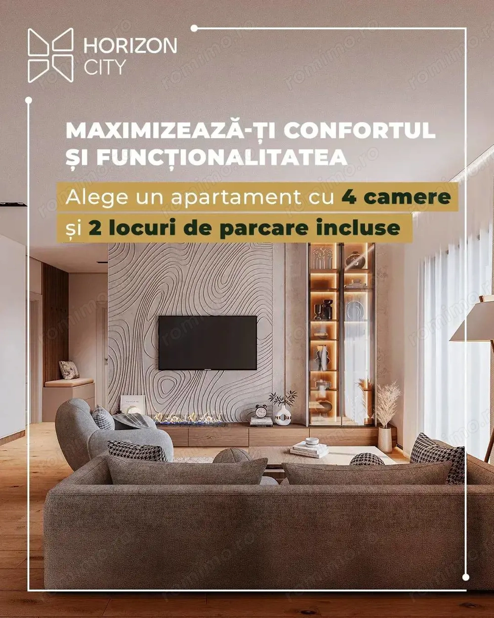 Horizon City - Apartament de 4 camere + 2 parcări incluse | Avans 10%