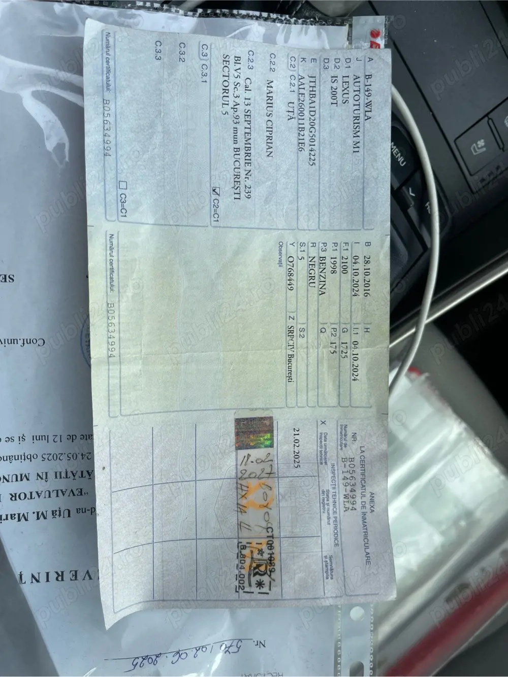 Lexus is 200t benzina 240 cp 2016 107 000km