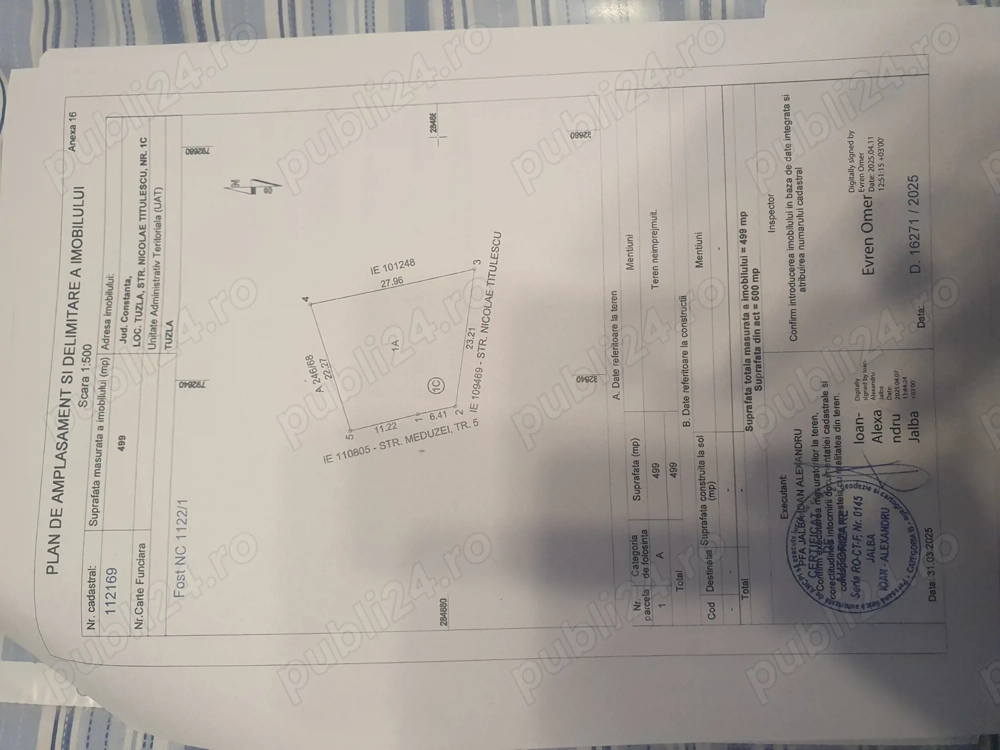 Teren intravilan  60000euro