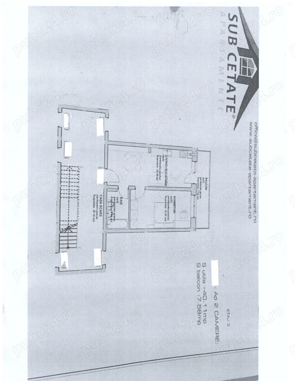 Vand apartament 2 camere tip studio