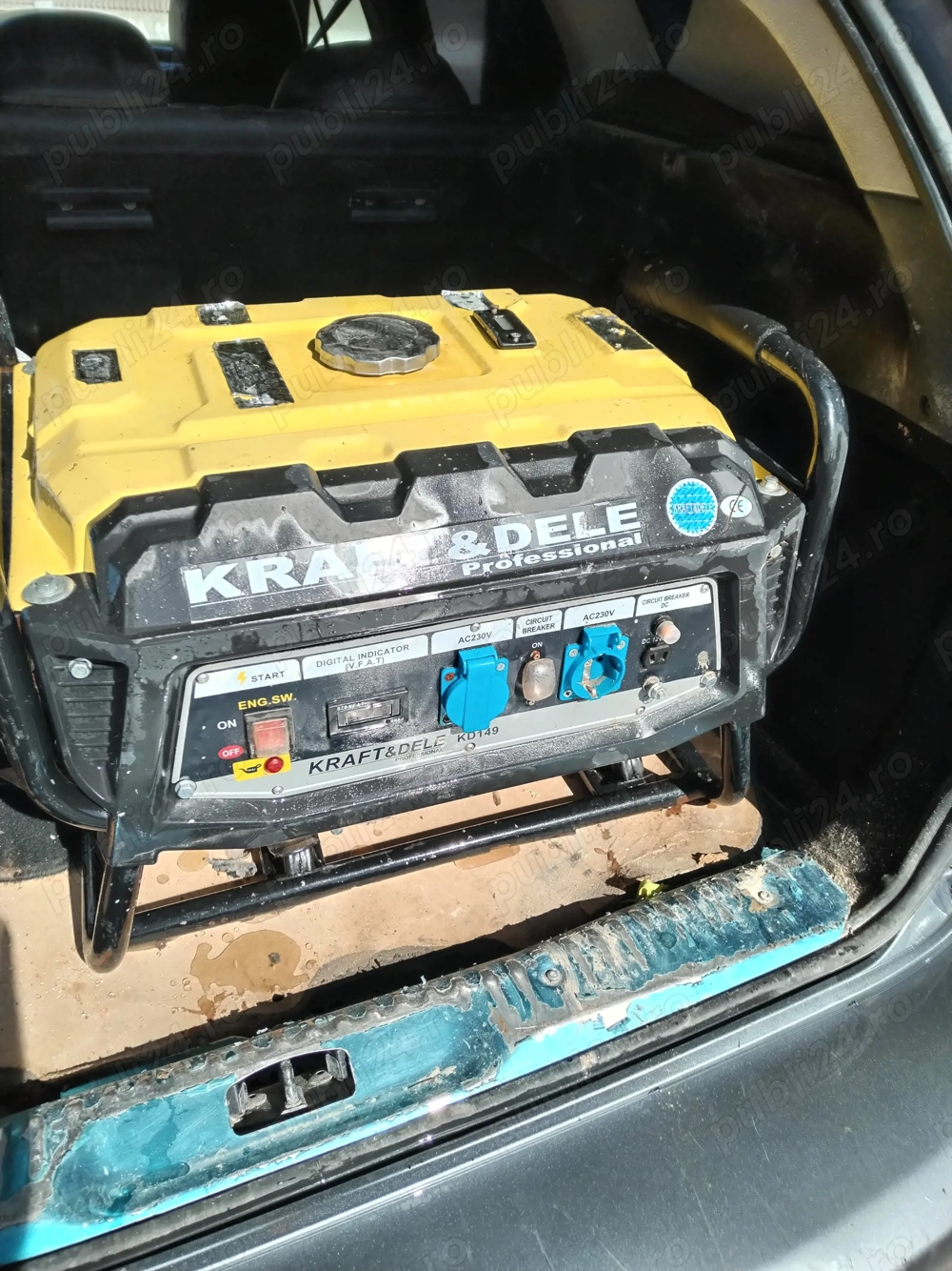  Generator monofazic, Suflanta stihl, motor termic 14hp,debitoe metal hikoki