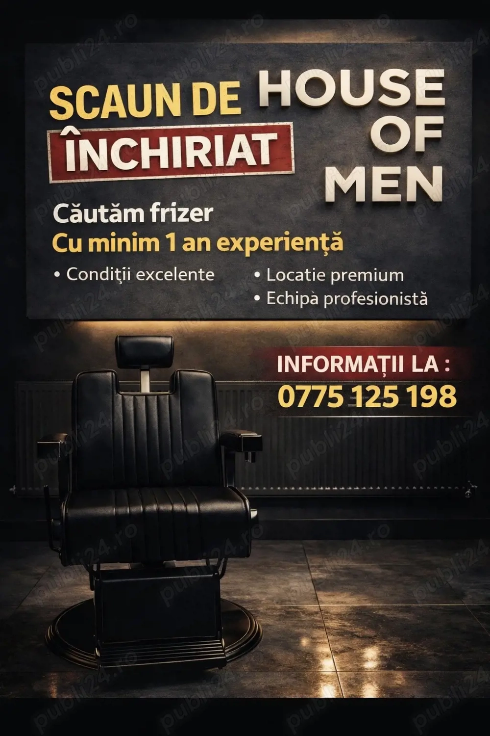 Frizer Barbershop (un singur scaun ) 