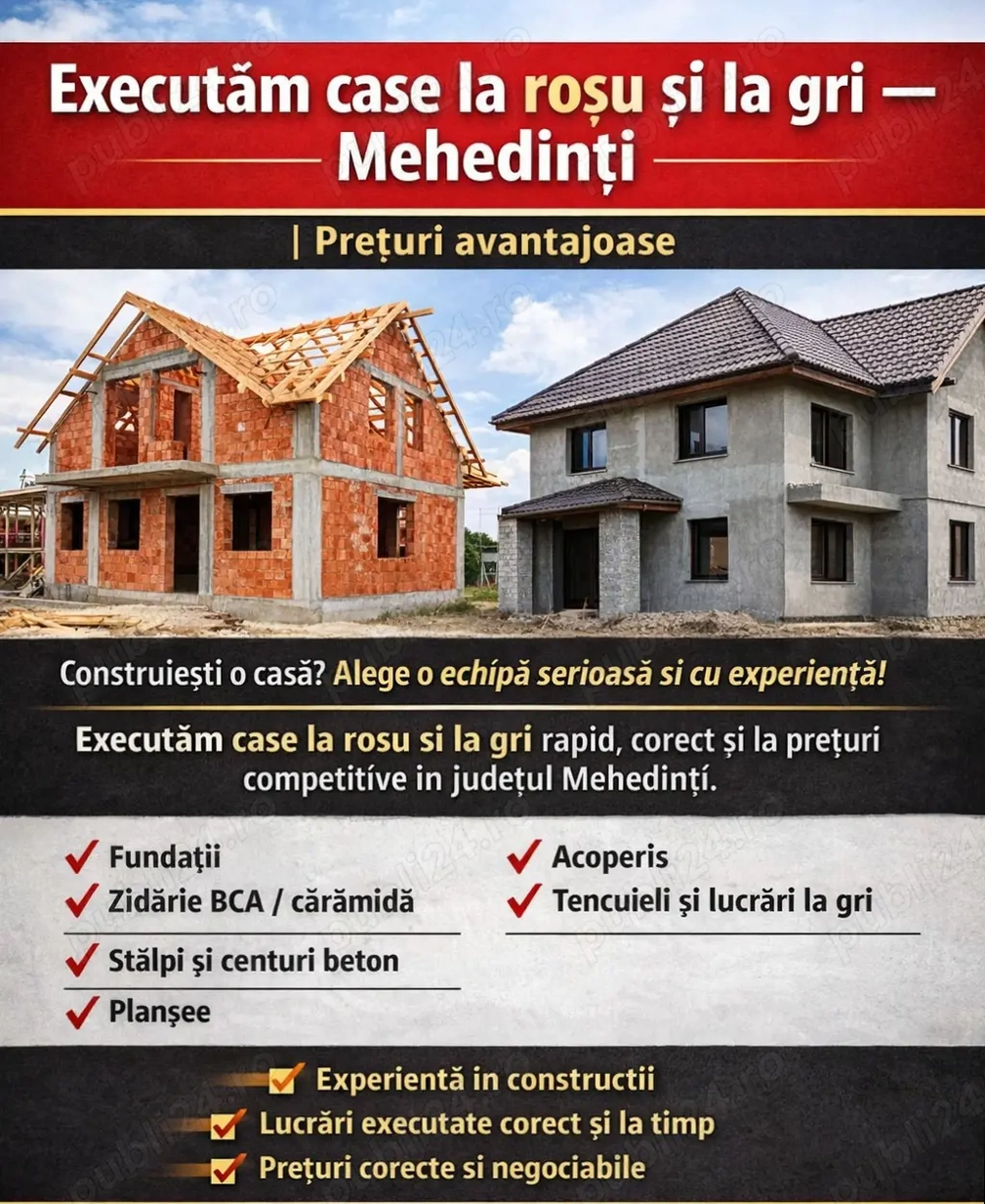 Construim profesional case și construcții.