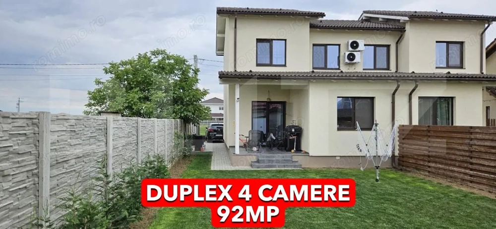 Duplex  4 camere 92mp utili, 300mp teren, Mosnita veche