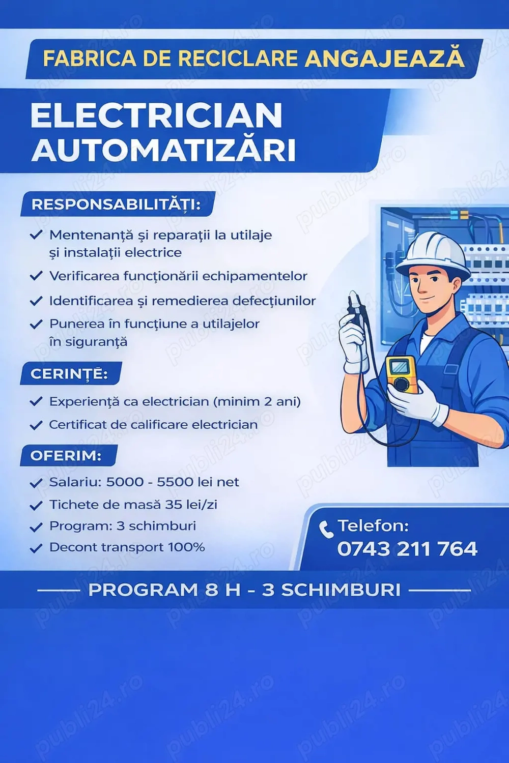  Electrician Automatizari  Intretinere fabrica