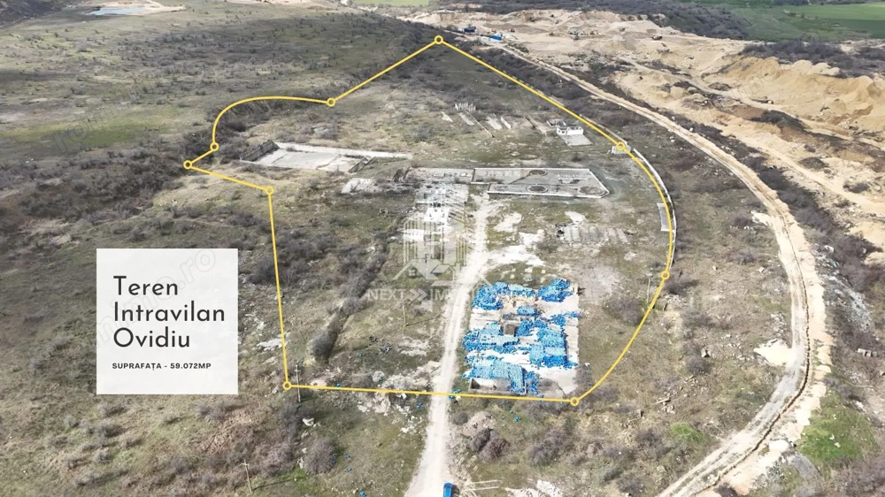 Teren intravilan 59.072 mp – zonă industrială Ovidiu,