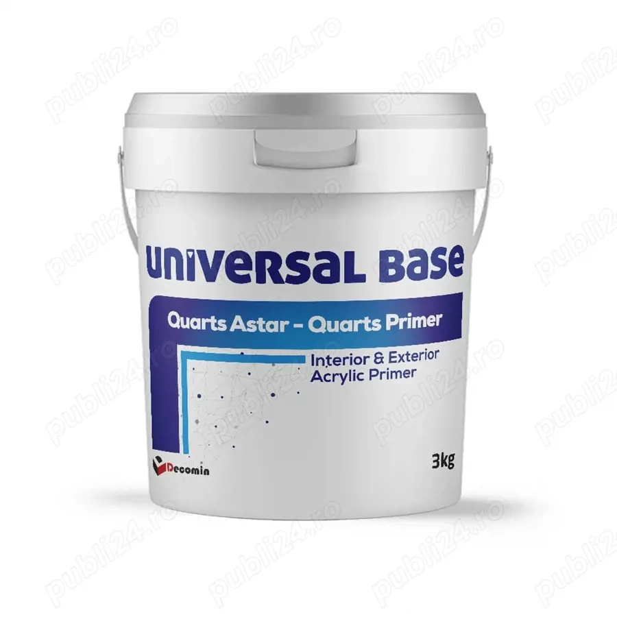 Grund universal cu cuarț DECOMIN Base Quartz Primer 3 kg pentru Interior și Exterior