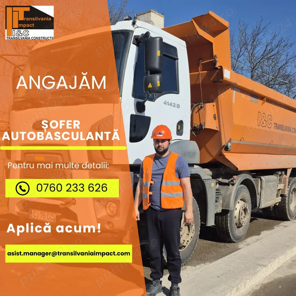 Angajam sofer autobasculanta 8x4