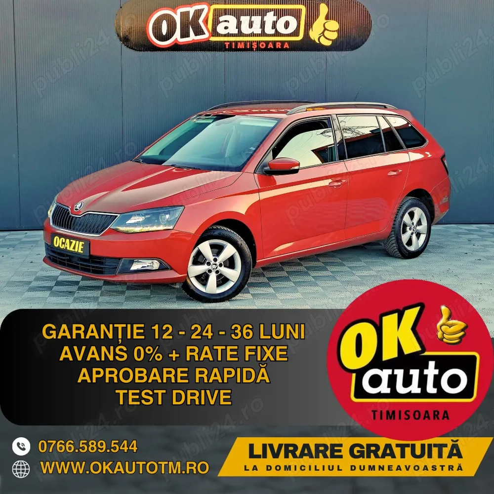 SKODA FABIA - 2016 - EURO 6 - 1.2 BENZINA ( motor in 4 pistoane ) - 90 C.P.