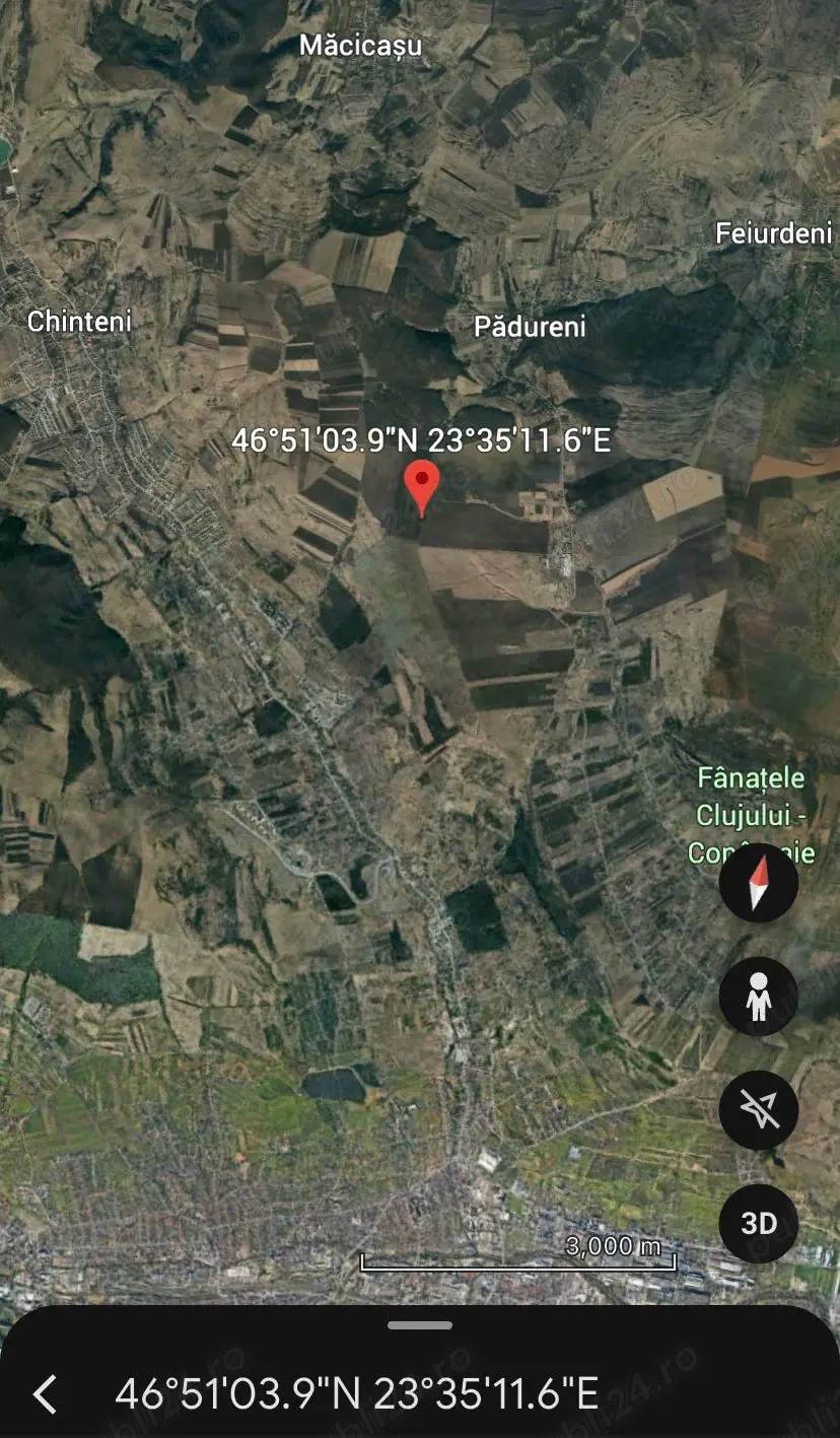 Vand teren extravilan in Padureni, Cluj.