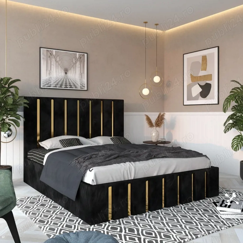 Pat Tapitat Crystal Negru Livrare rapidă Variantă modernă