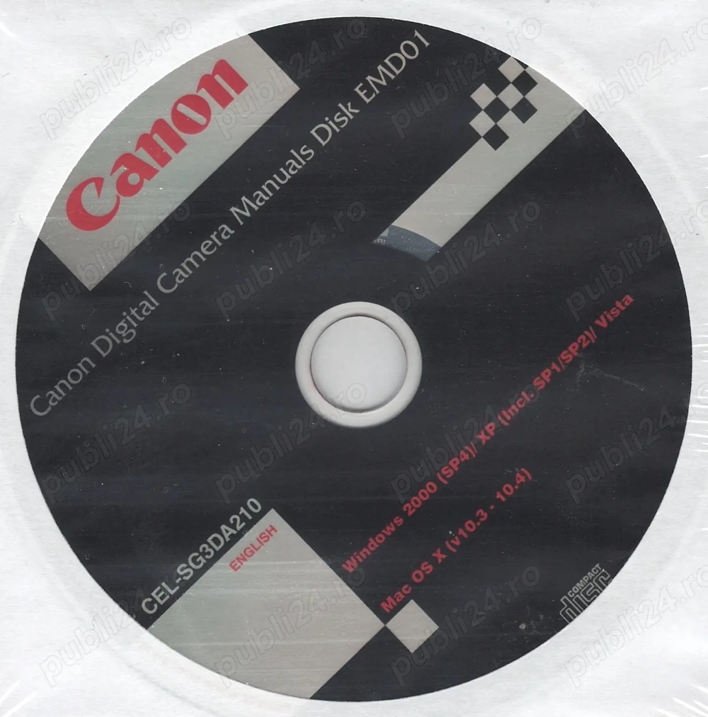 GRATUIT Pachet 2 CD-uri pentru Canon PowerShot A450 A460 SIGILAT