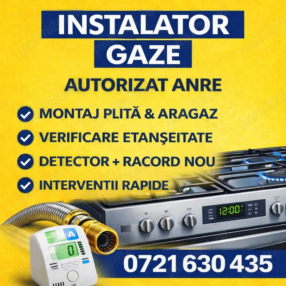 Montaj Aragaz & Plită Gaz   Instalator Autorizat ANRE București