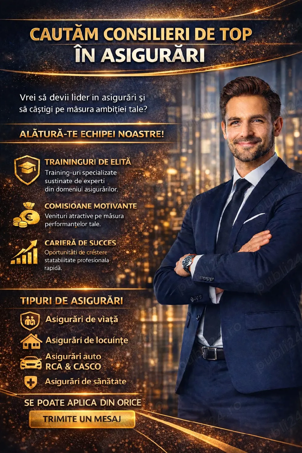 Agent   Broker Asigurări   Lucrezi fără program, venit nelimitat Căută