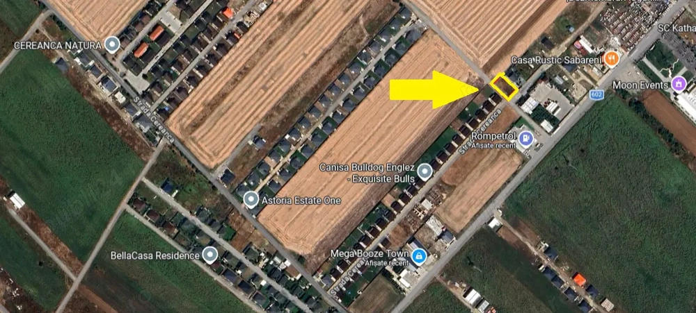 Teren intravilan 473 mp Săbăreni   zonă rezidențială, deschidere pe 2 laturi, pădure in proximitate