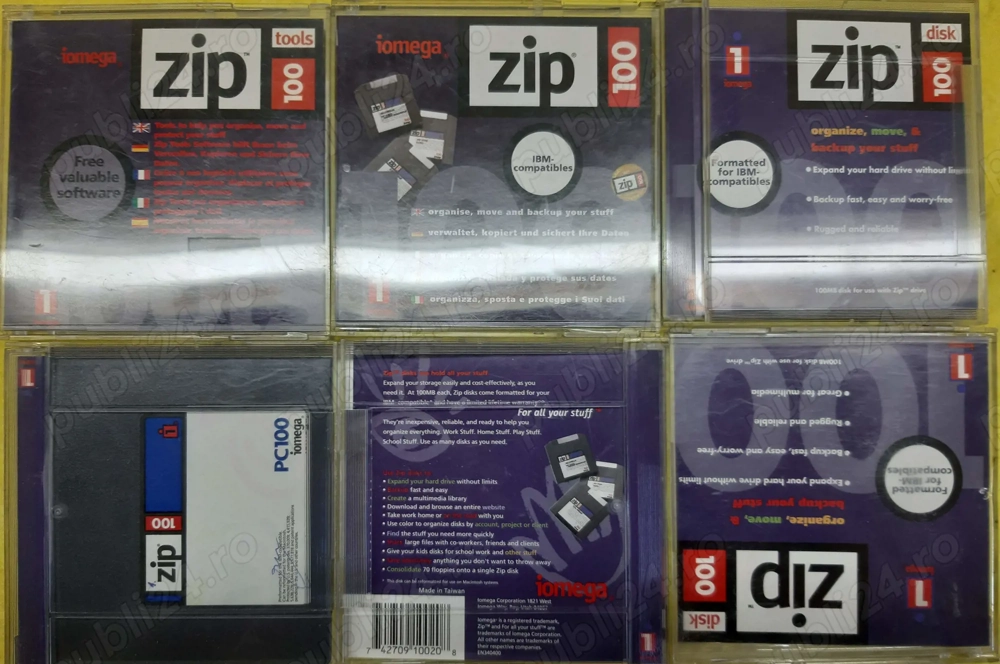 LOT Diskete Iomega Zip 100 Mega