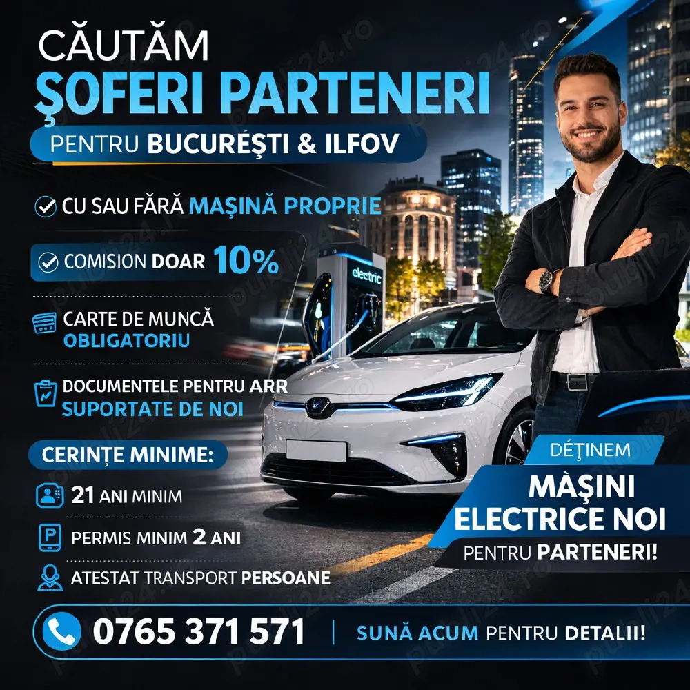 Uber Bolt Blue, chirie 100 lei , mașini electrice