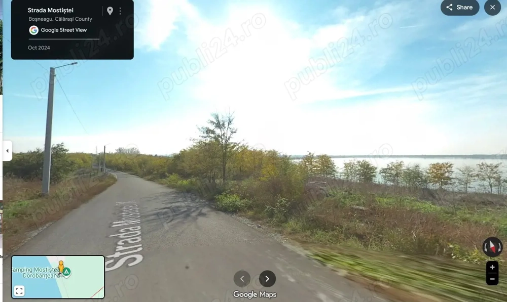 Teren pe malul Lacului Mostistea la 80 km de Bucuresti  sau  schimb  variante  Bucuresti- Ilfov 