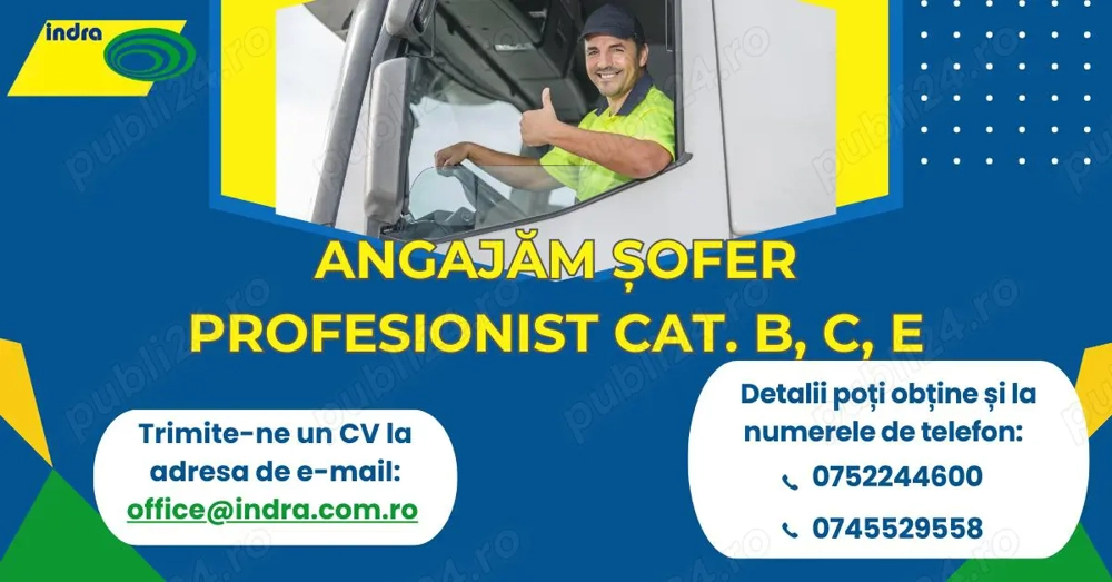 Indra Import Export angajeaza sofer profesionist