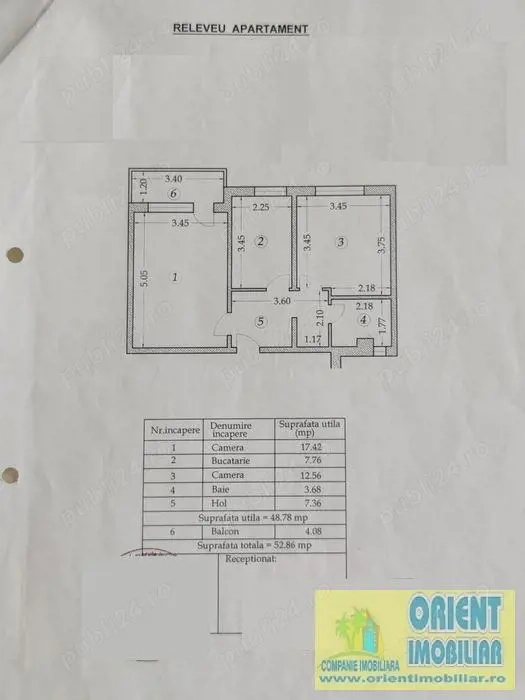 De vanzare, apartament 2 camere, decomandat, gaze, zona Casa de Cultura