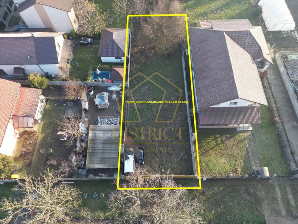 Teren pentru constructie P+1E+M 614mp | Mosnita Veche