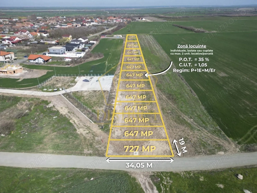 Teren pentru individuala sau duplex 647mp | Covaci