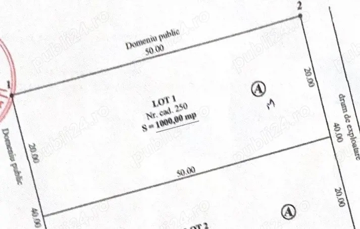 teren intravilan 1000mp