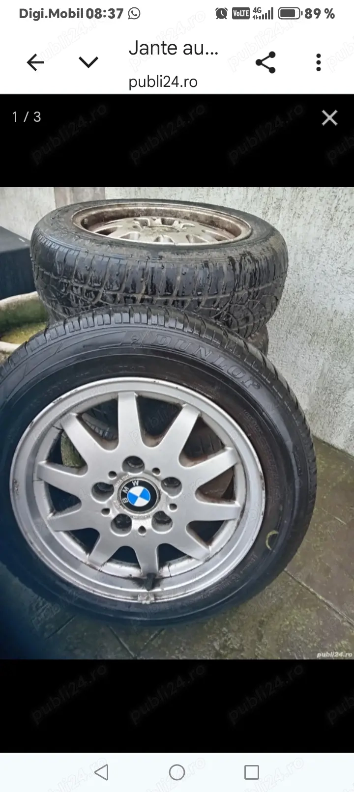 Vind 4 jante aluminiu BMW 318 tds 
