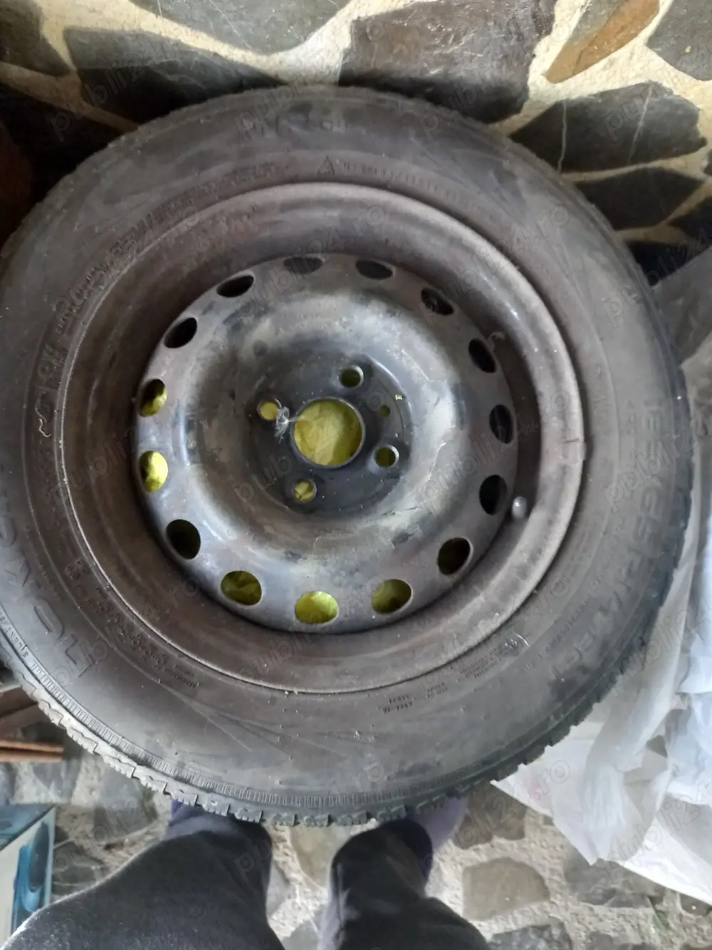 Jante tablă Kia Rio/Hyundai Accent cu 4 anvelope 185/65/r14