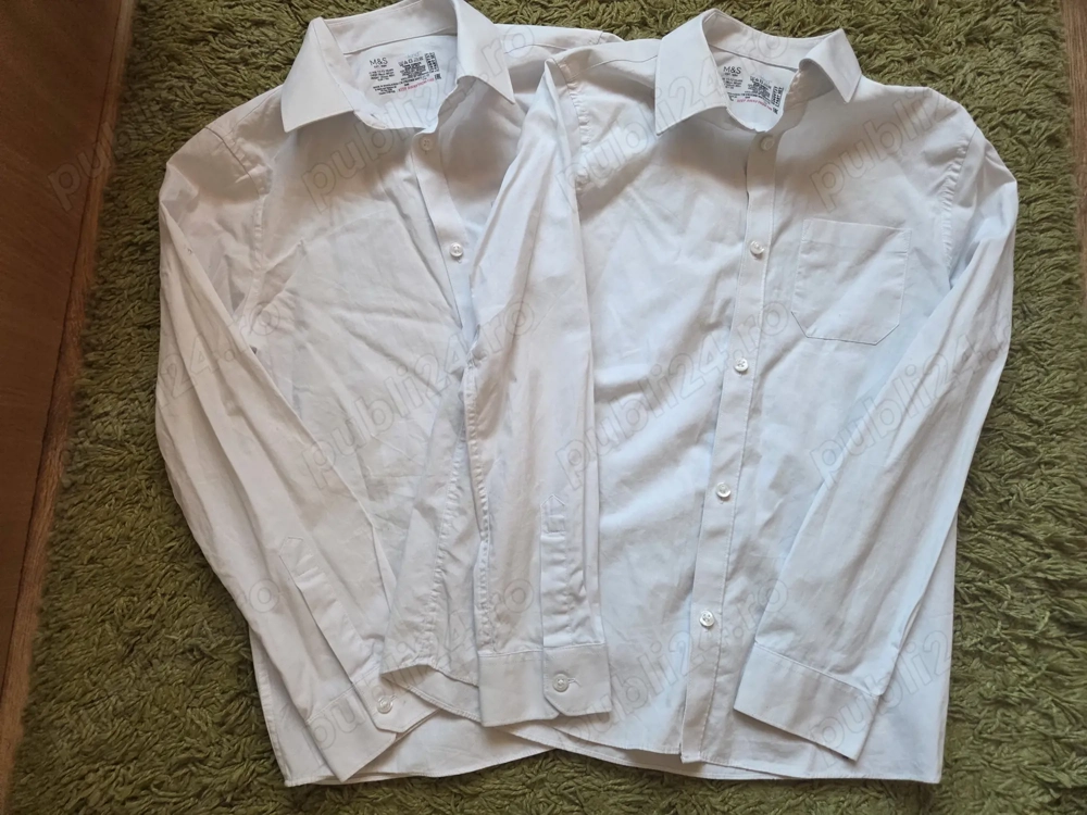 Set 2 camasi albe M&S, 11-12 ani 