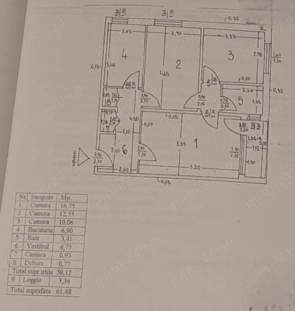 Vând ap.3 camere, mobilat și utilat