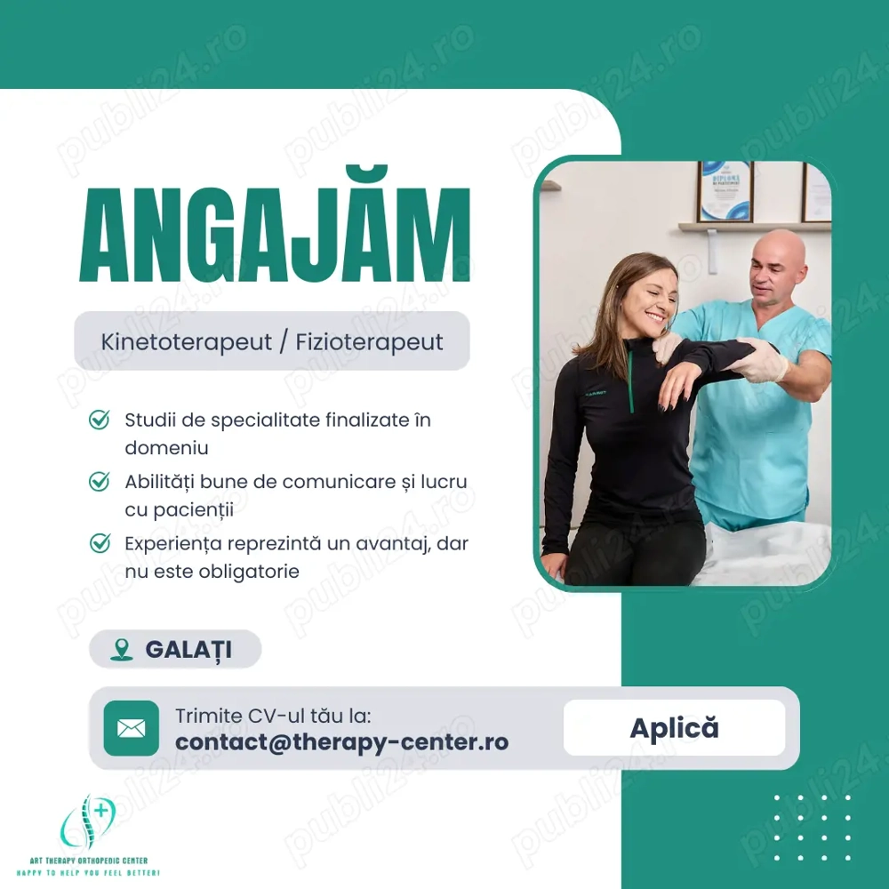 Angajam Kinetoterapeut Fizioterapeut