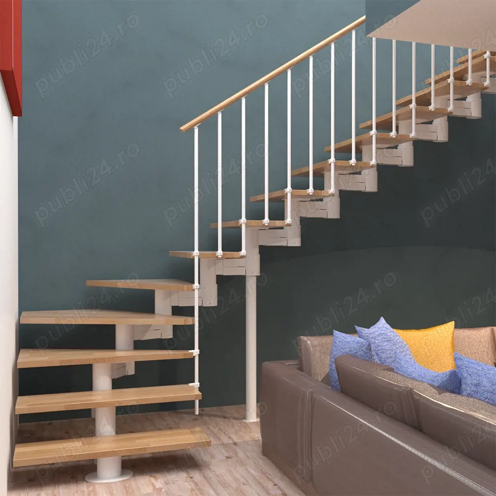 Scara interioara Manhattan - modulara, turnanta stg dr