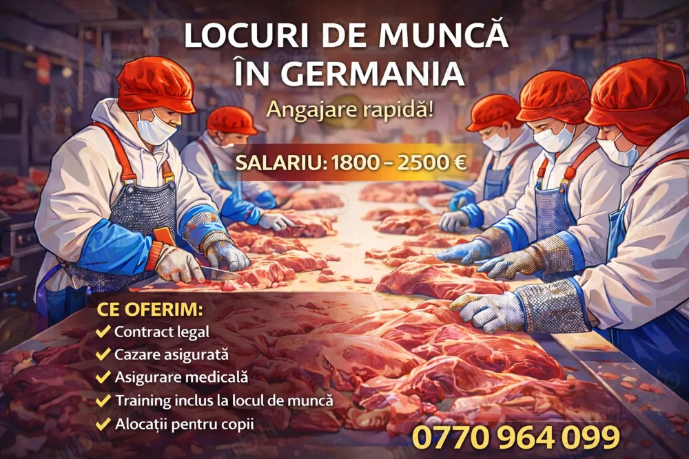 Angajăm muncitori necalificați calificați în GERMANIA 