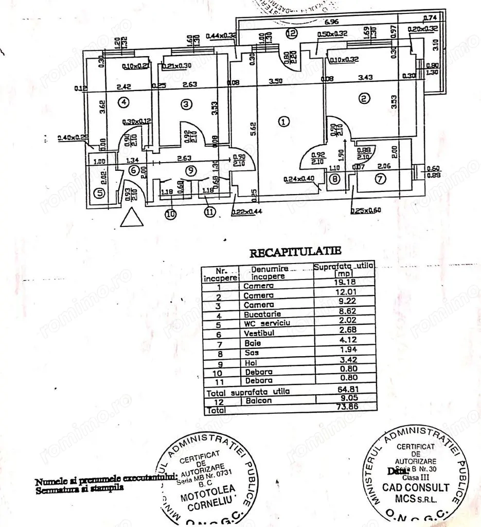 Vanzare apartament 3 camere, 2 bai, bloc 1985, langa metrou Titan, IOR