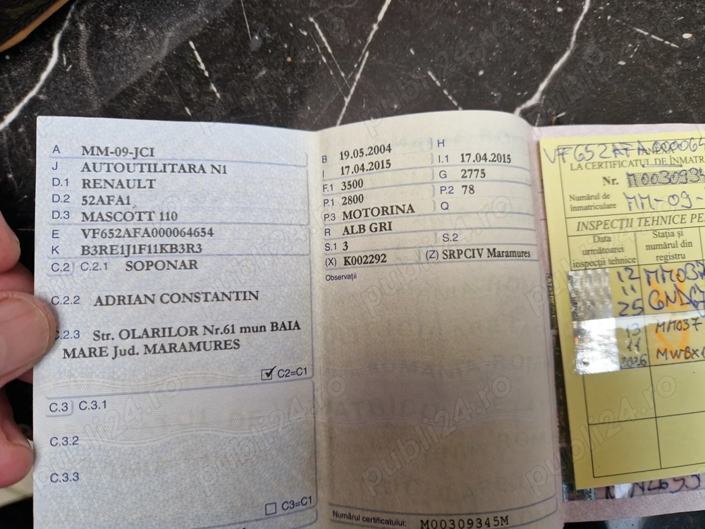 Vand renault mascot basculanta 3.5 tone an 2004 recent schimb ulei si filtre stare perfecta