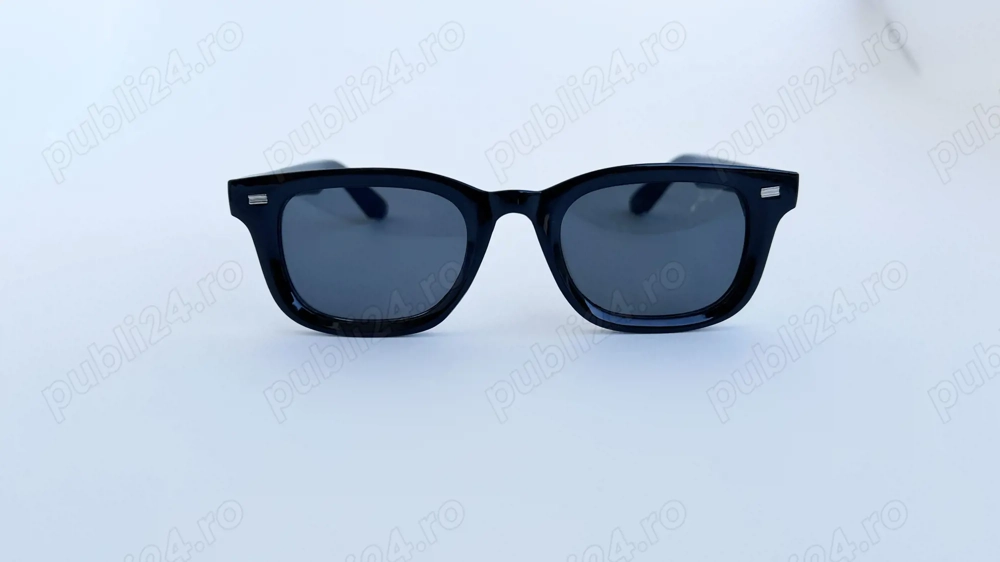 Ochelari de soare Moscot Klutz Style - Ochelari Dreptunghiulari Negri