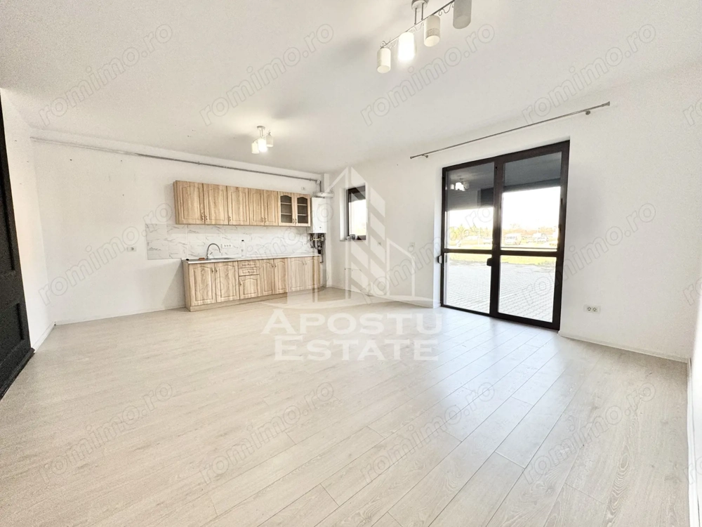 Apartament cu 2 camere, 52 mp utili la parter la intrare in Giroc